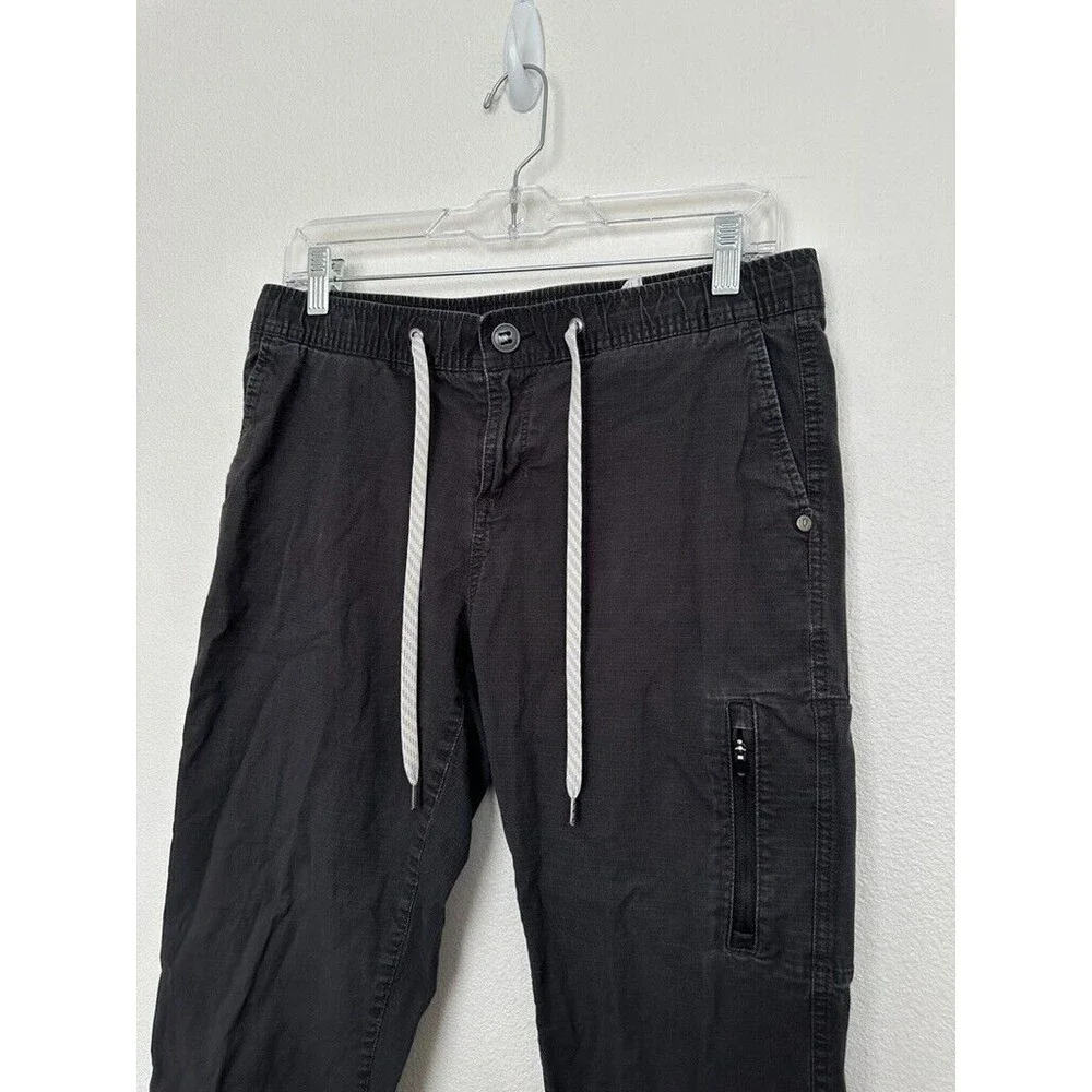 Vuori Women's Ripstop Pants Charcoal Gray Drawstring Pockets Athleisure Medium